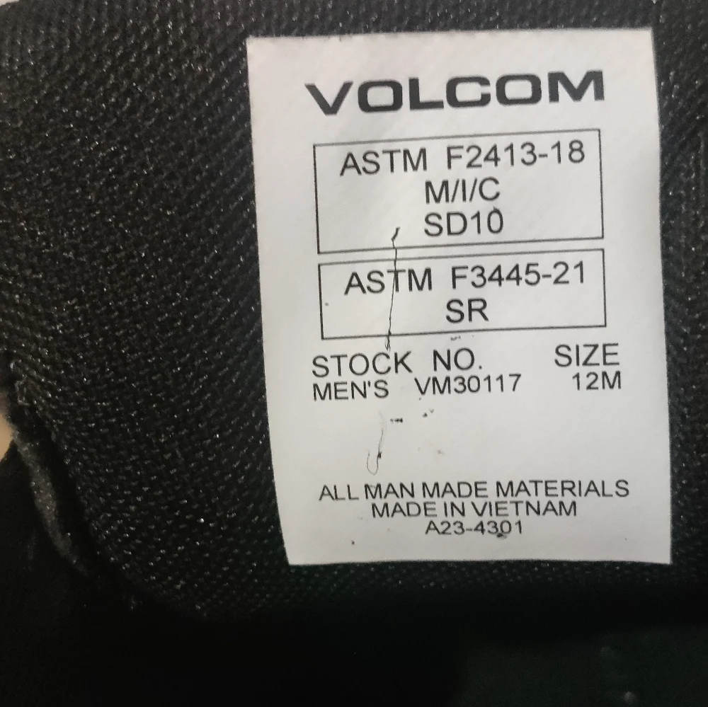 Men's Volcom VM30117 Safety Toe Work Shoes Size 12 - Picture 8 of 10